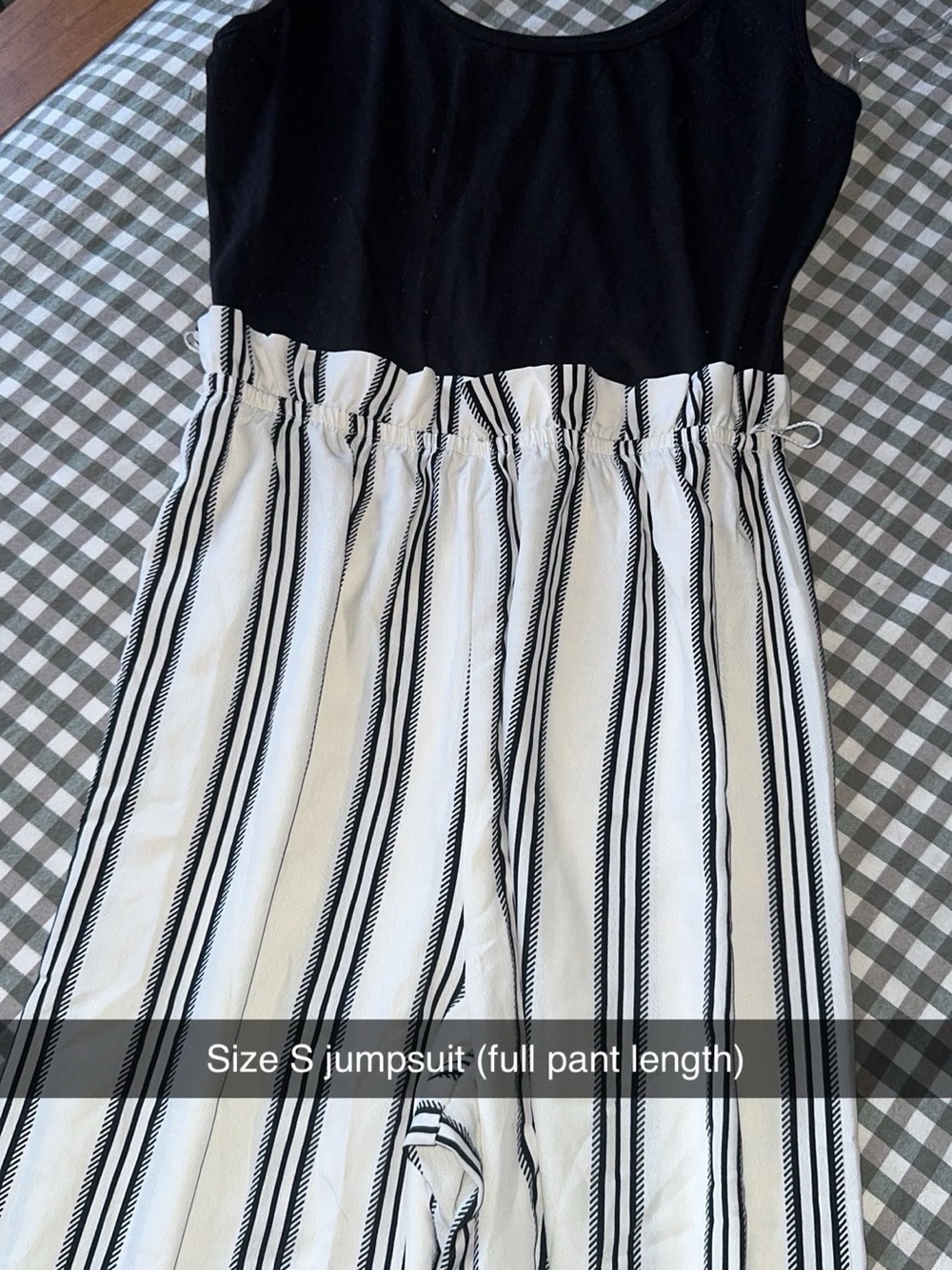 Black & White Striped Jumpsuit